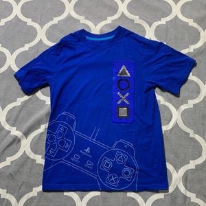 Like new official PlayStation controller shirt with sequins boys medium 10-12